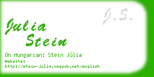 julia stein business card
